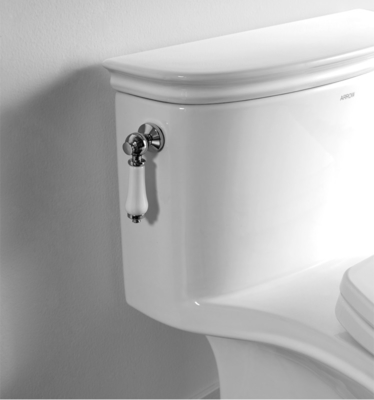 1.1 GPF Elongated One Piece Toilets Left Side Flush Handle Toilet
