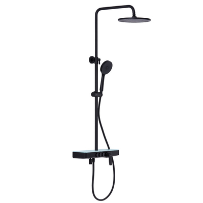 10 Inch Rain Shower Head With Handheld Spray Matte Black High Pressure