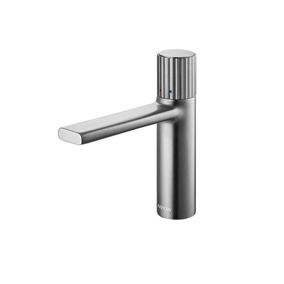 Countertop Mount Hot Cold Water Faucet Brass Basin Mixer Grey