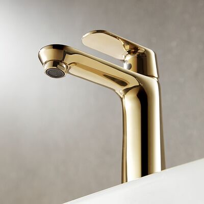 ARROW Modern Gold Basin Mixer Faucet Wall-Mounted Single Handle with Imported Swiss Aerator