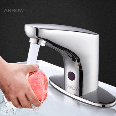 ARROW Modern Infrared Sensor Faucet with Ceramic Valve Core and Chrome Plating for Single Hole Mount