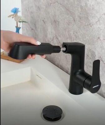 ARROW Modern Single Hole Deck Mounted Basin Mixer Faucet with 5 Year Warranty Ceramic Valve Core and Neopert Aerator