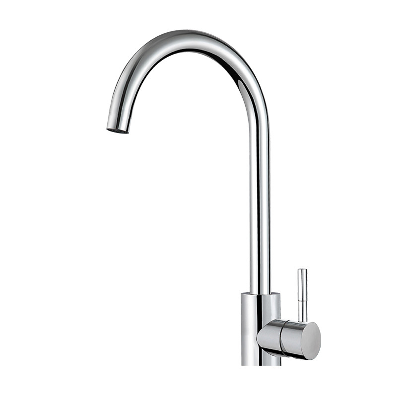 Chrome Single Handle Kitchen Bar Faucet Stainless Steel 373mm