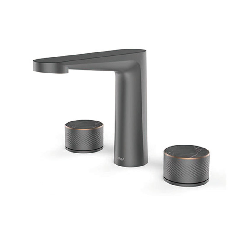 190mm Grey Basin Mixer Faucet Knob Control Bathroom Sink Faucets