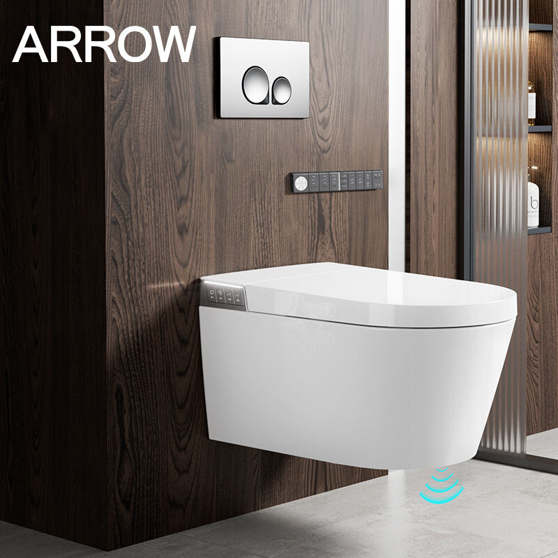 Wall-Mounted Smart Toilet with Heated Seat and Remote Control - Modern Bidet Toilet