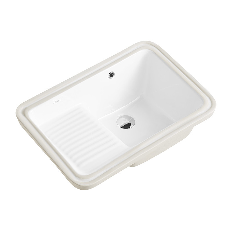 Vanity Rectangular Under Counter Wash Basin Ceram  Material